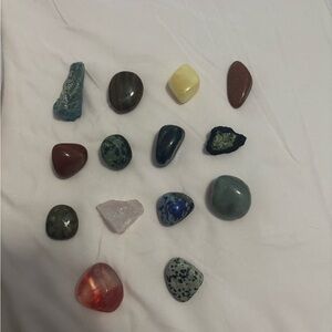 Assorted Polished Gemstone Set 14 Crystals Included